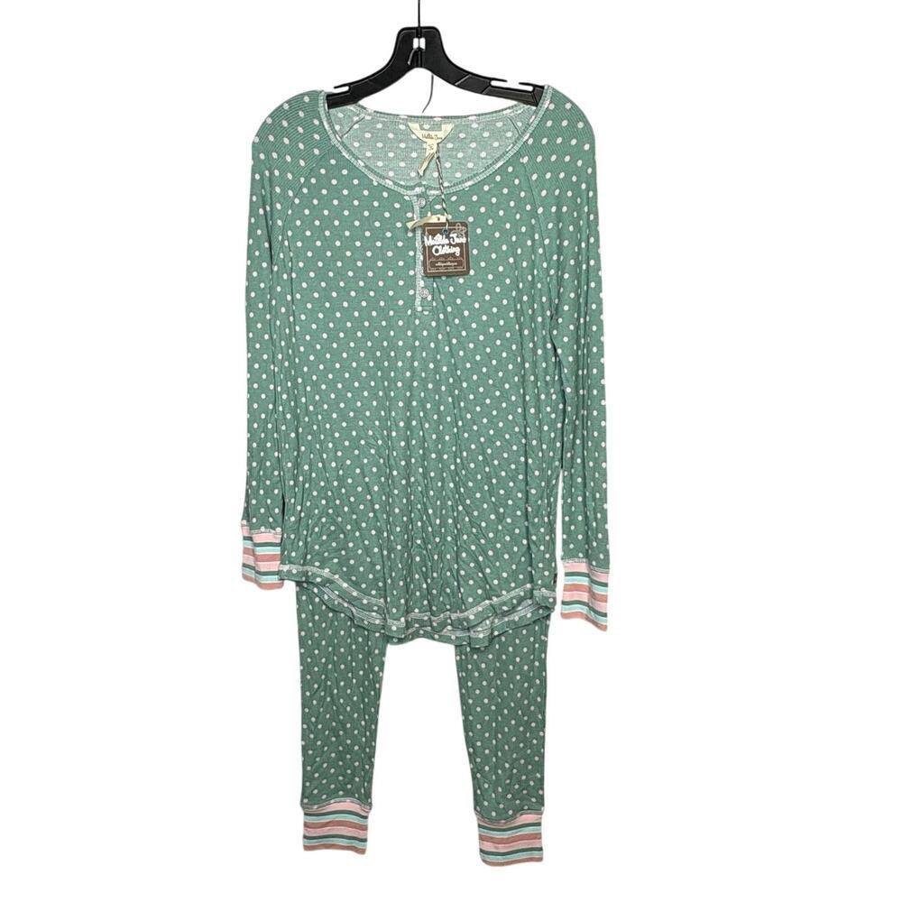 Matilda Jane Poppy Waffle Knit Women's 2 Piece Sleepwear Pajamas New Medium